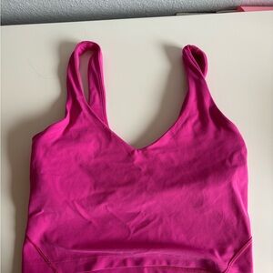 lululemon athletica Hot Pink V-Neck Tank Top